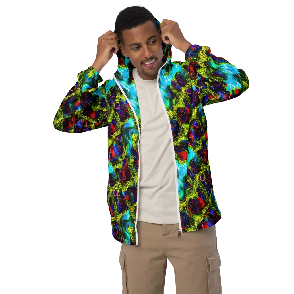 Chromatic Vines on Men's Windbreaker — Front