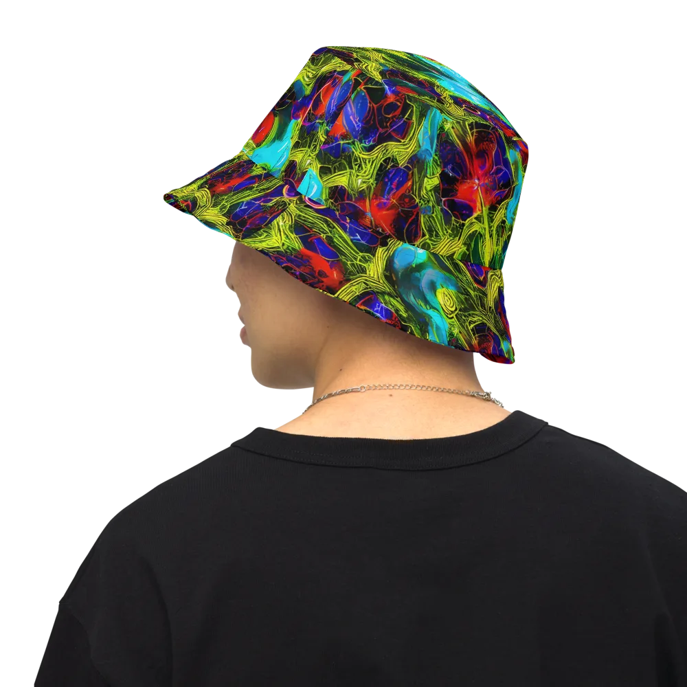 Chromatic Vines on Reversible Bucket Hat — Back Inside