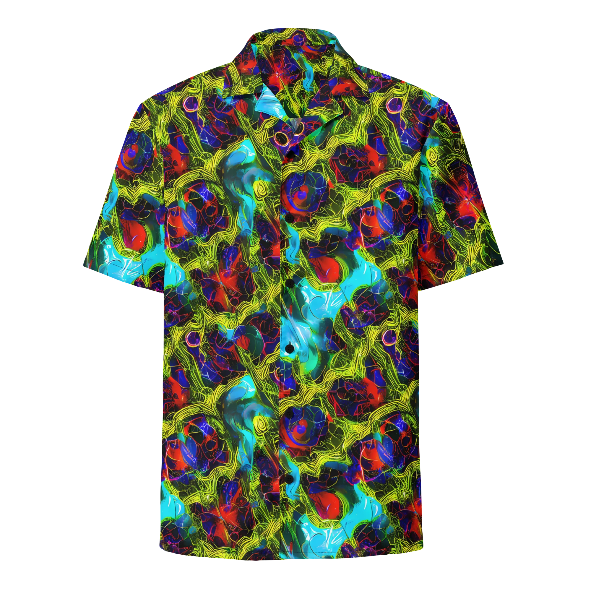 Chromatic Vines on Button Shirt — Front