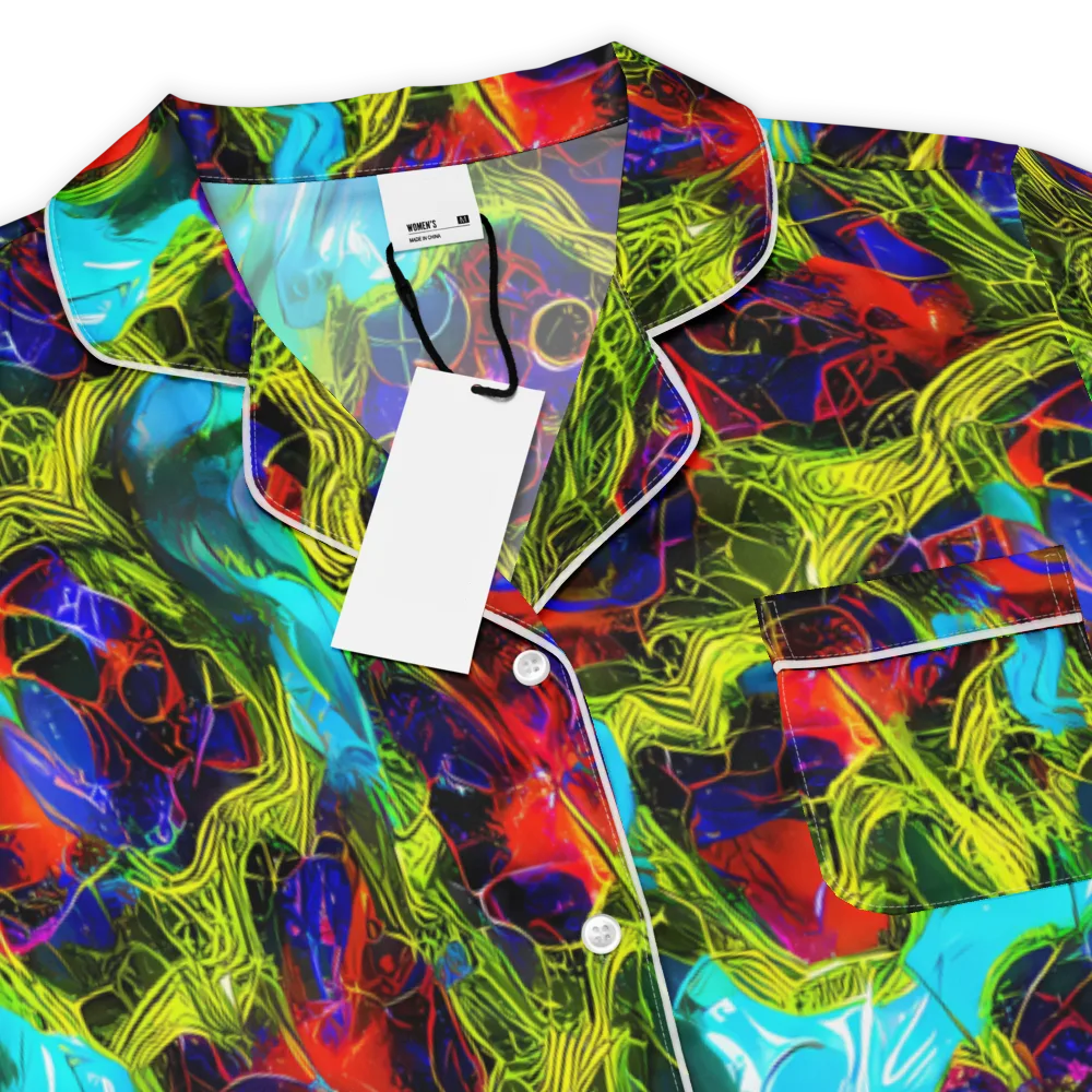 Chromatic Vines on Women's Short Sleeve Pajama Top — Product details