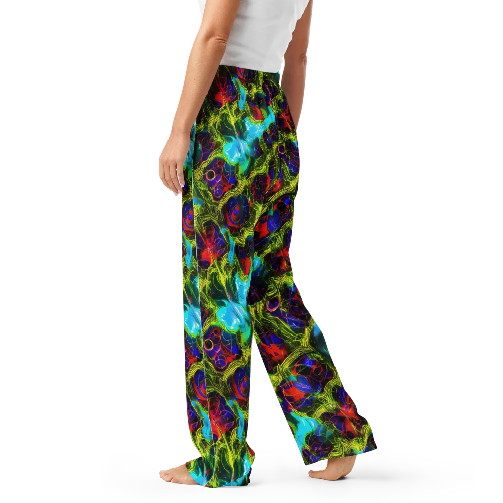 Chromatic Vines on Women's Pajama Pants — Left