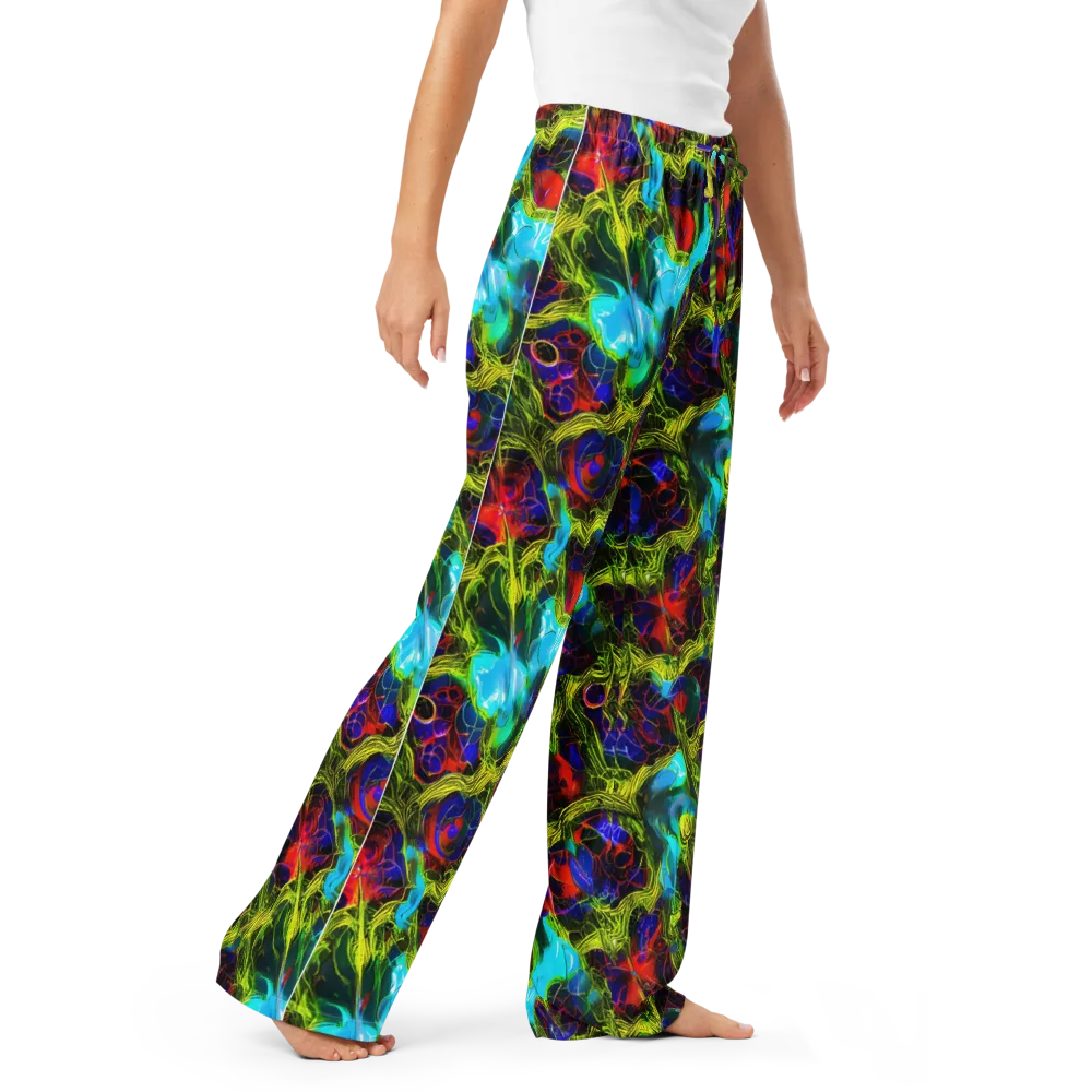 Chromatic Vines on Women's Pajama Pants — Right Front