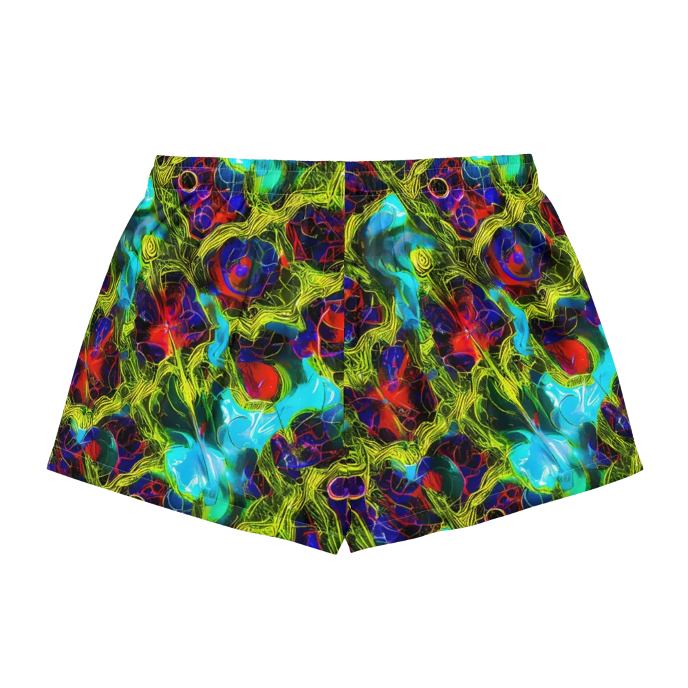 Chromatic Vines on Women's Pajama Shorts — Back