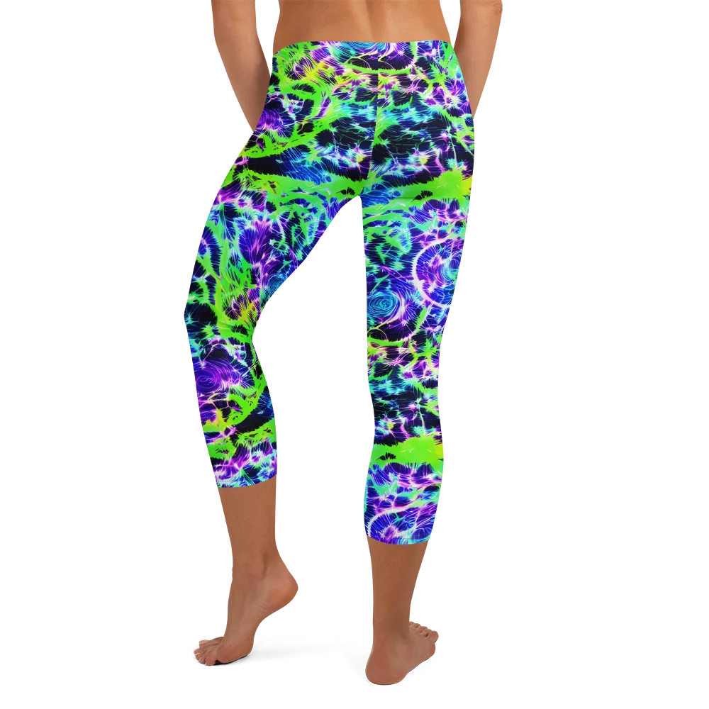 Plasma Spiral on Capri Leggings — Back