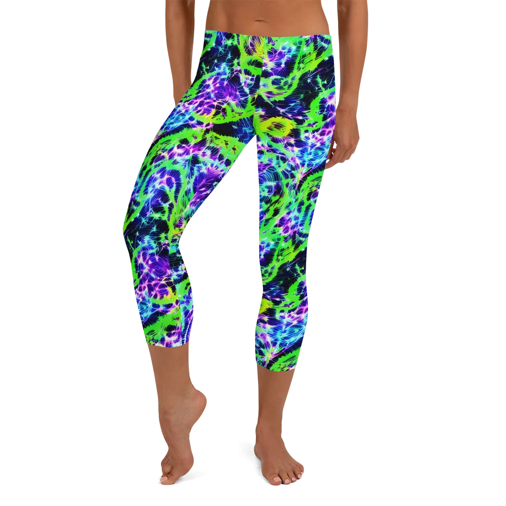 Plasma Spiral on Capri Leggings — Front