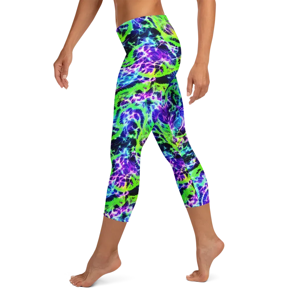 Plasma Spiral on Capri Leggings — Left