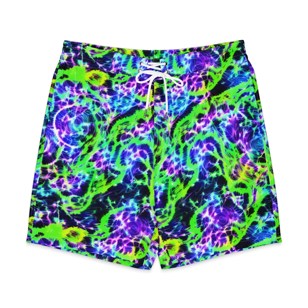 Plasma Spiral on Men's Board Shorts — Front