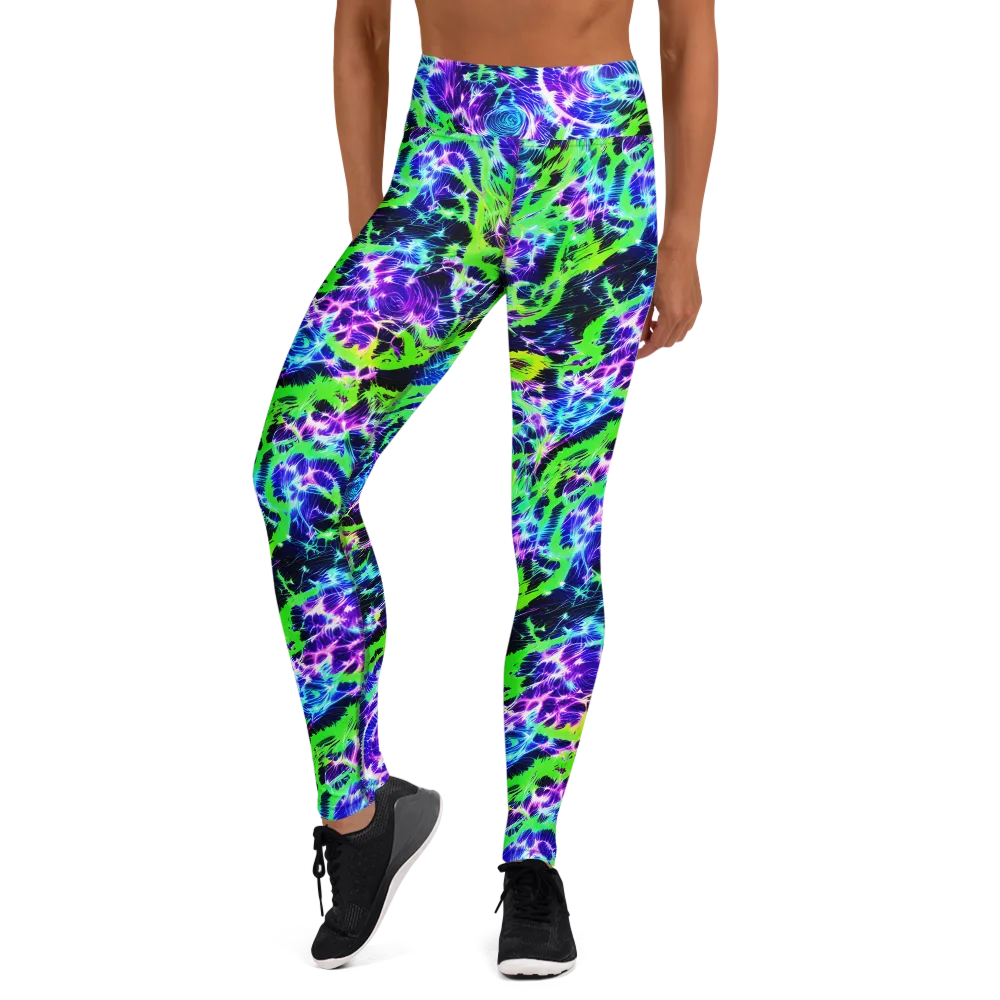 Plasma Spiral on Yoga Leggings — Front