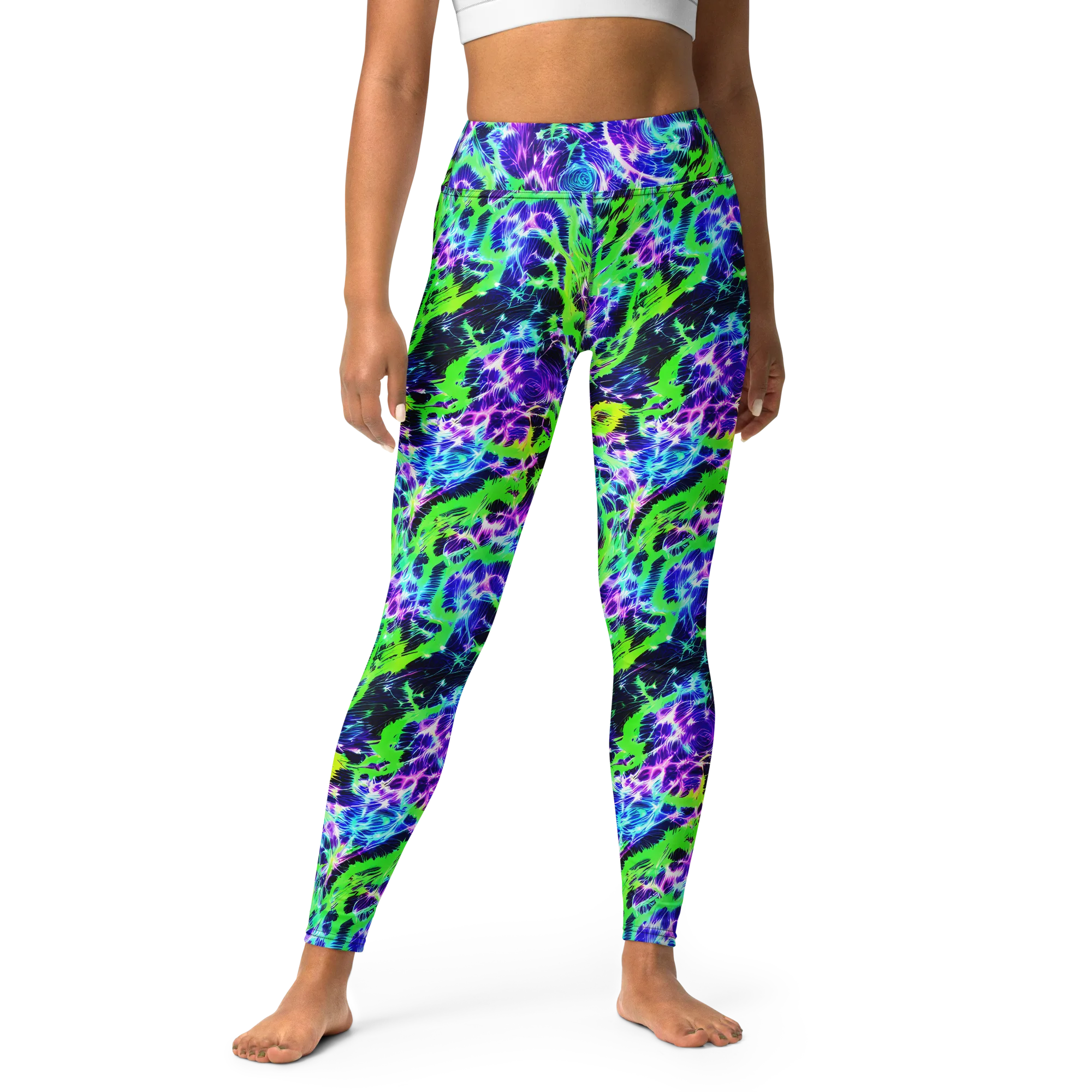 Plasma Spiral on Yoga Leggings — Front