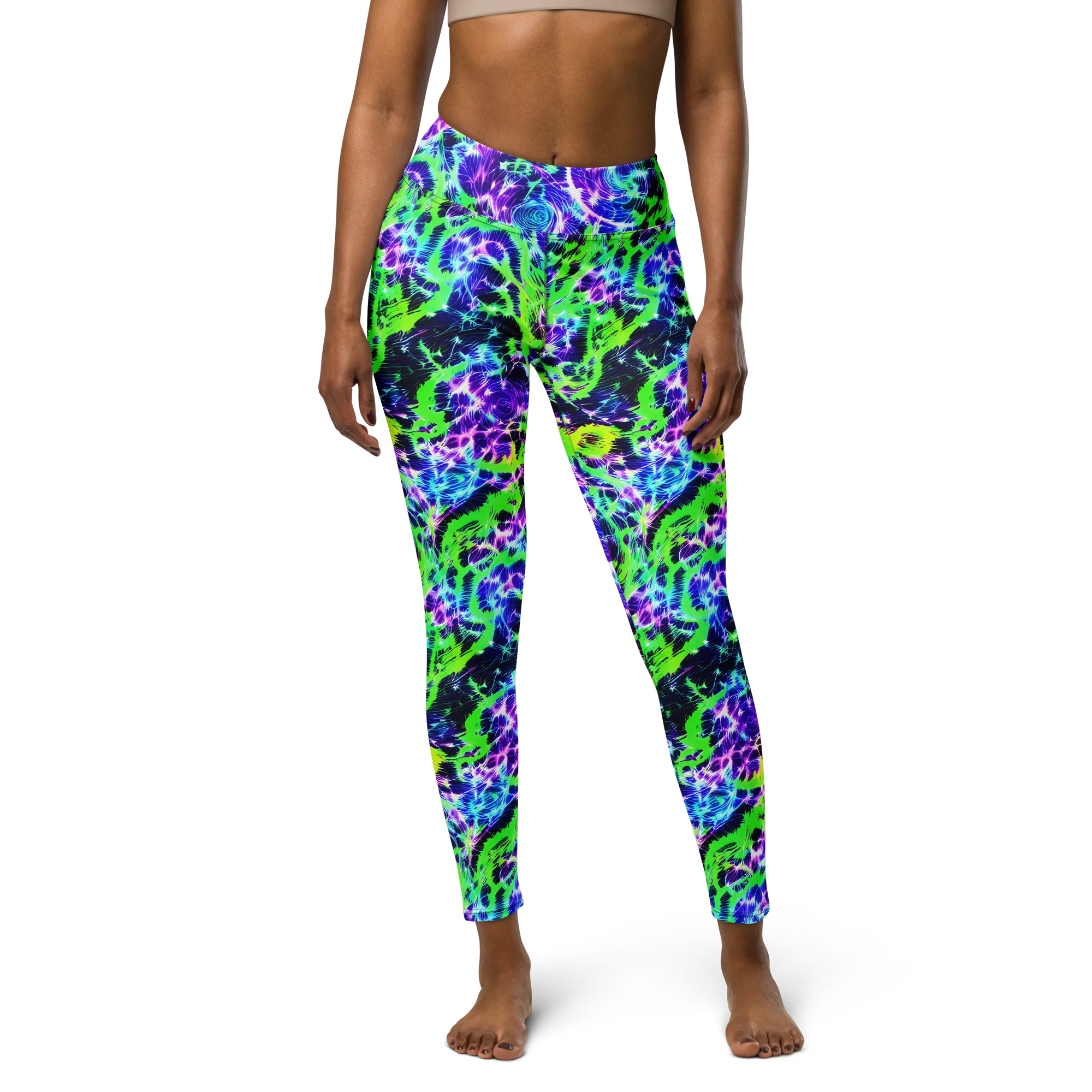 Plasma Spiral on Yoga Leggings — Front
