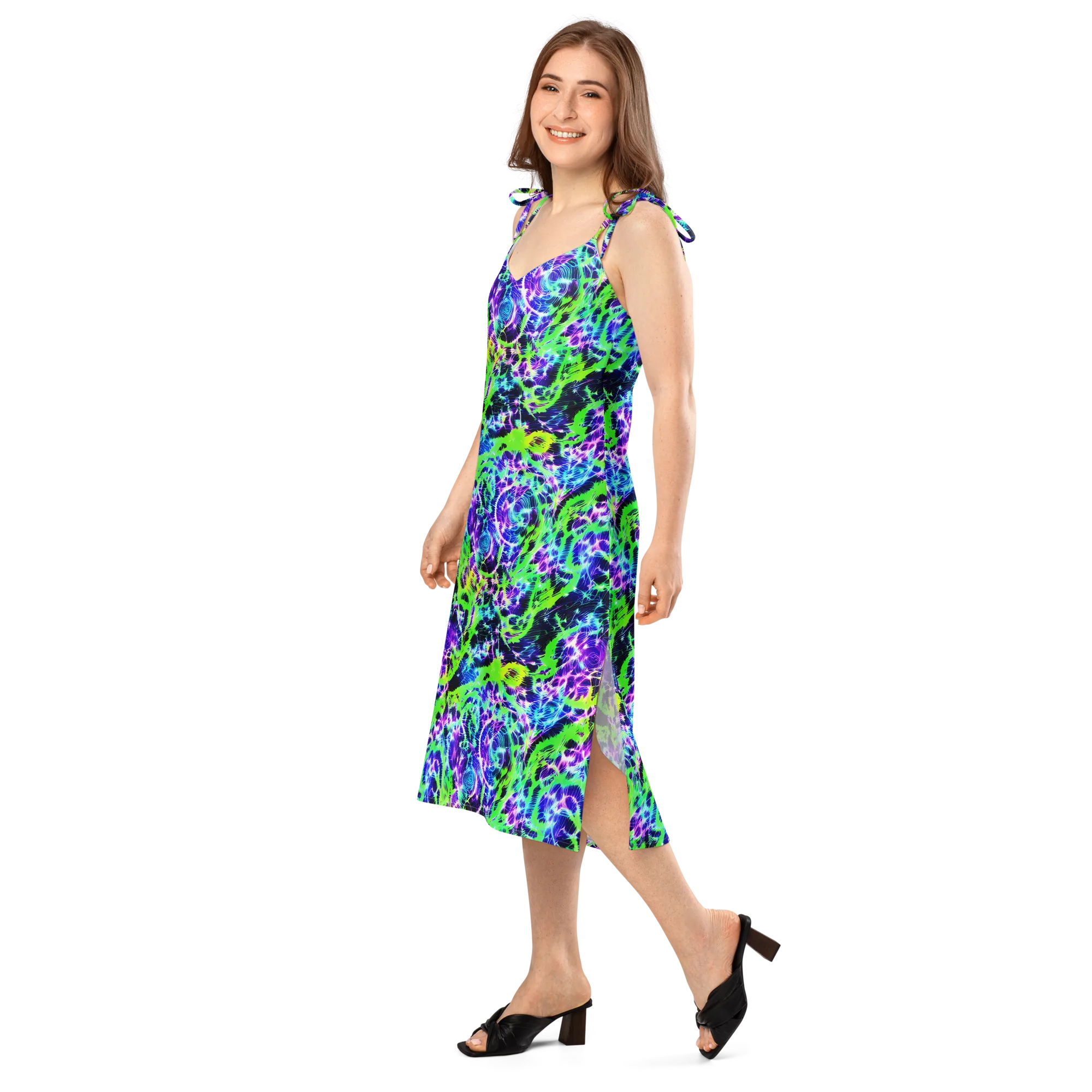 Plasma Spiral on Slip Dress — Left Front