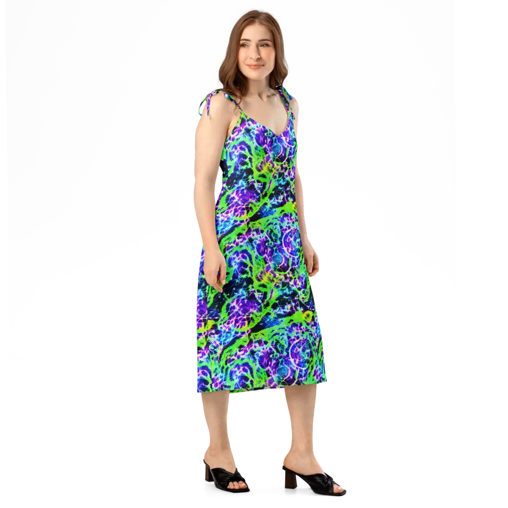Plasma Spiral on Slip Dress — Right Front
