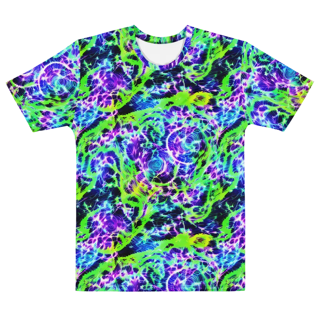 Plasma Spiral on Men's Cotton Crew Neck T-Shirt — Front