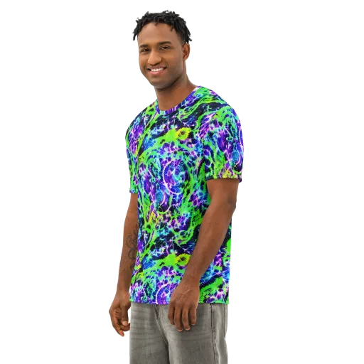 Plasma Spiral on a Men's Cotton Crew Neck T-Shirt