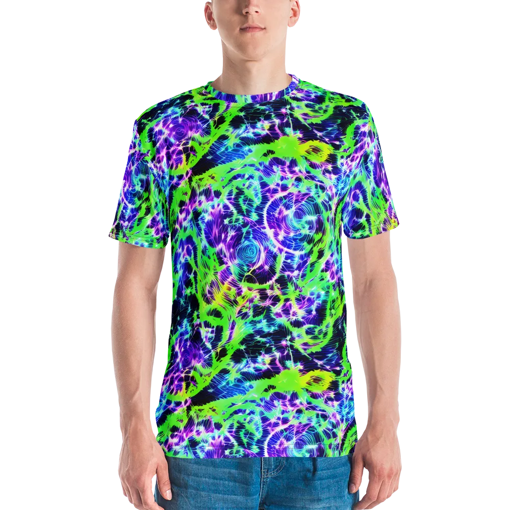 Plasma Spiral on Men's Crew Neck T-Shirt — Front