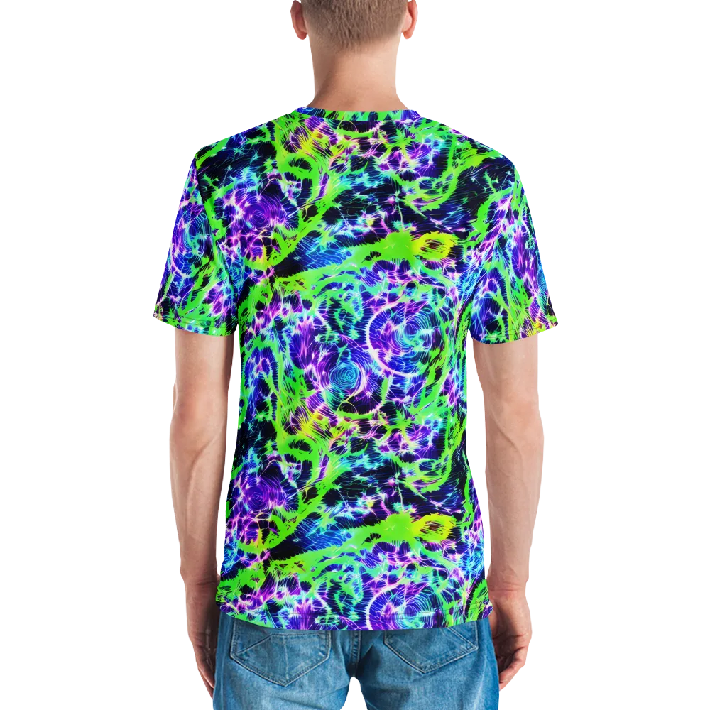Plasma Spiral on Men's Crew Neck T-Shirt — Back