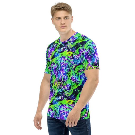 Plasma Spiral on a Men's Crew Neck T-Shirt