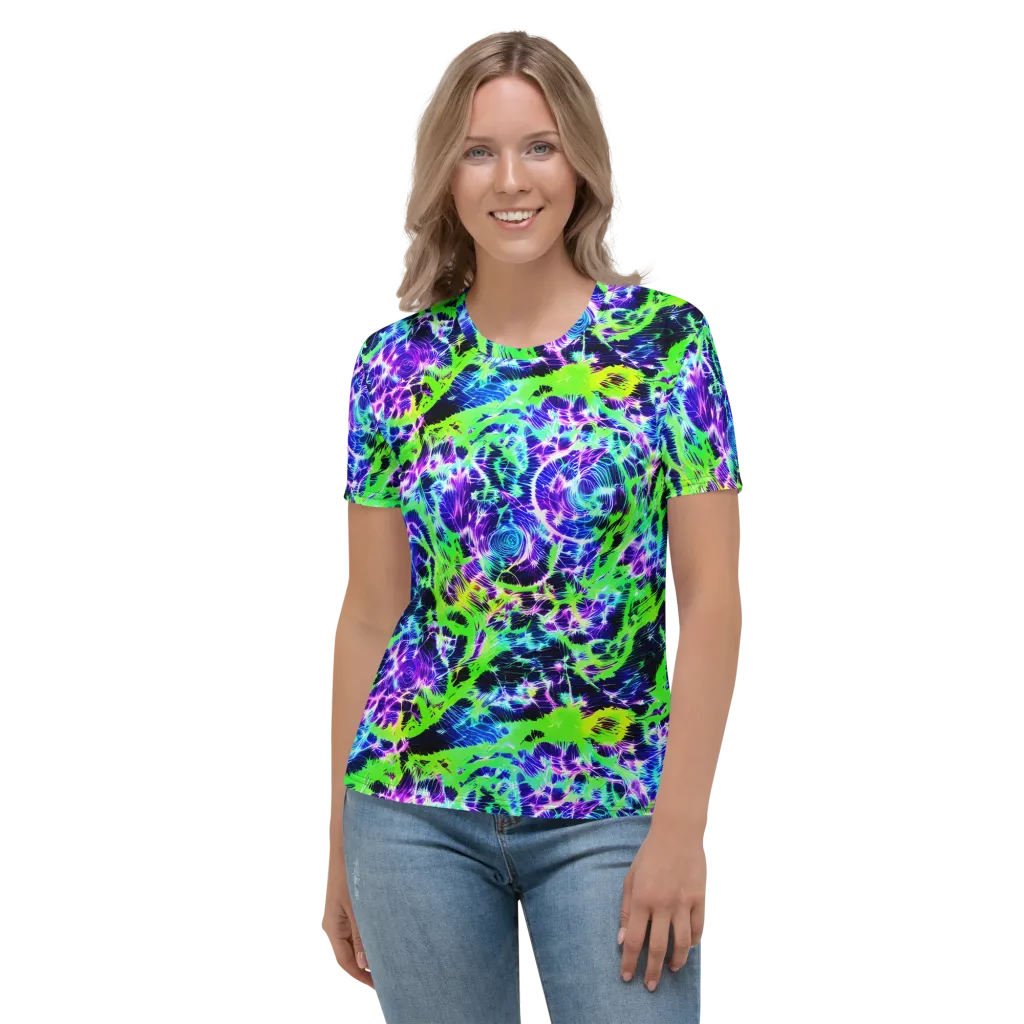 Plasma Spiral on Women's Crew Neck T-Shirt — Front