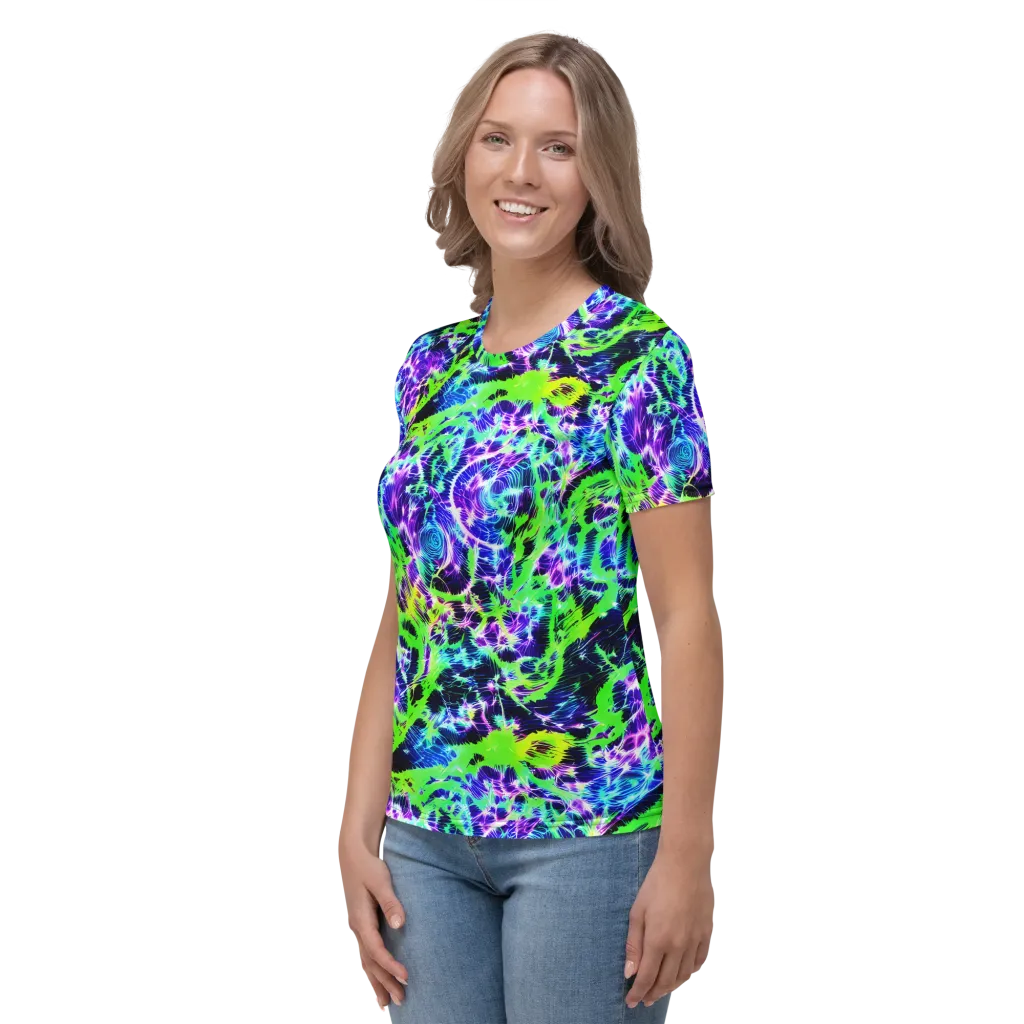 Plasma Spiral on Women's Crew Neck T-Shirt — Left