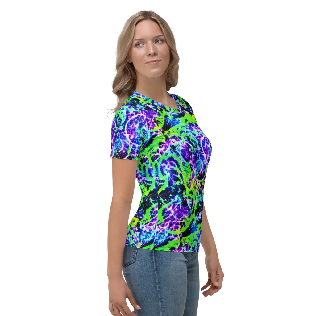 Plasma Spiral on Women's Crew Neck T-Shirt — Right
