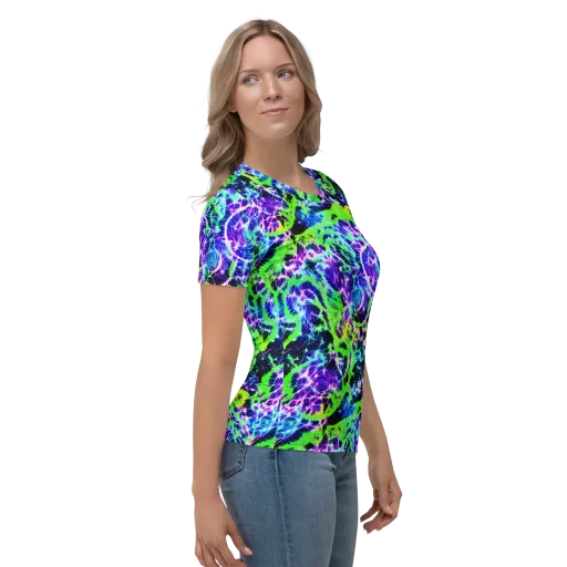 Plasma Spiral on a Women's Crew Neck T-Shirt