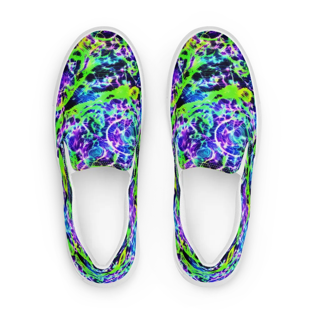 Plasma Spiral on Men's Slip-On Canvas Shoes — Front