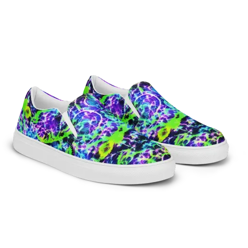 Plasma Spiral on a Men's Slip-On Canvas Shoes