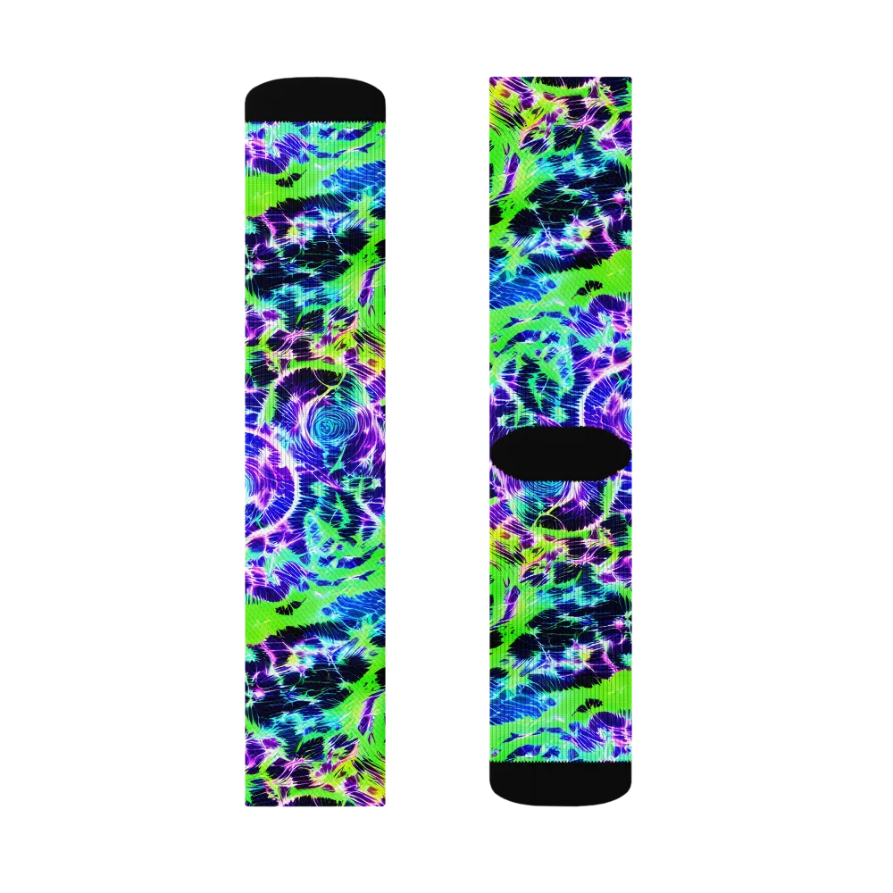 Plasma Spiral on Socks — Left Sock