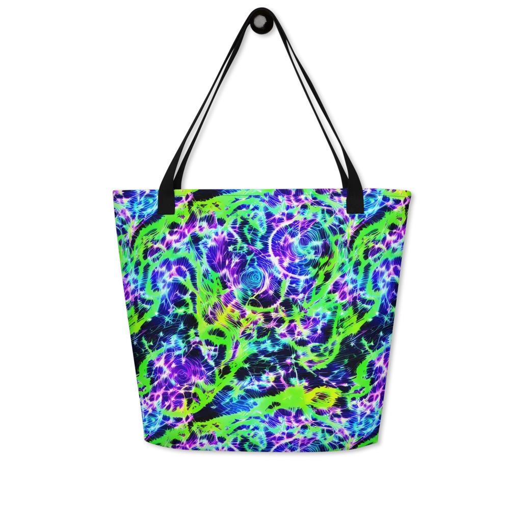 Plasma Spiral on Large Tote Bag W/ Pocket — Front