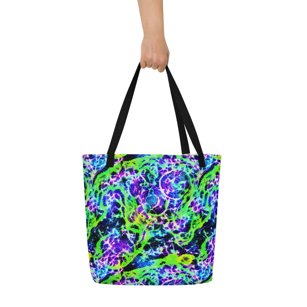 Plasma Spiral on Large Tote Bag W/ Pocket — Front