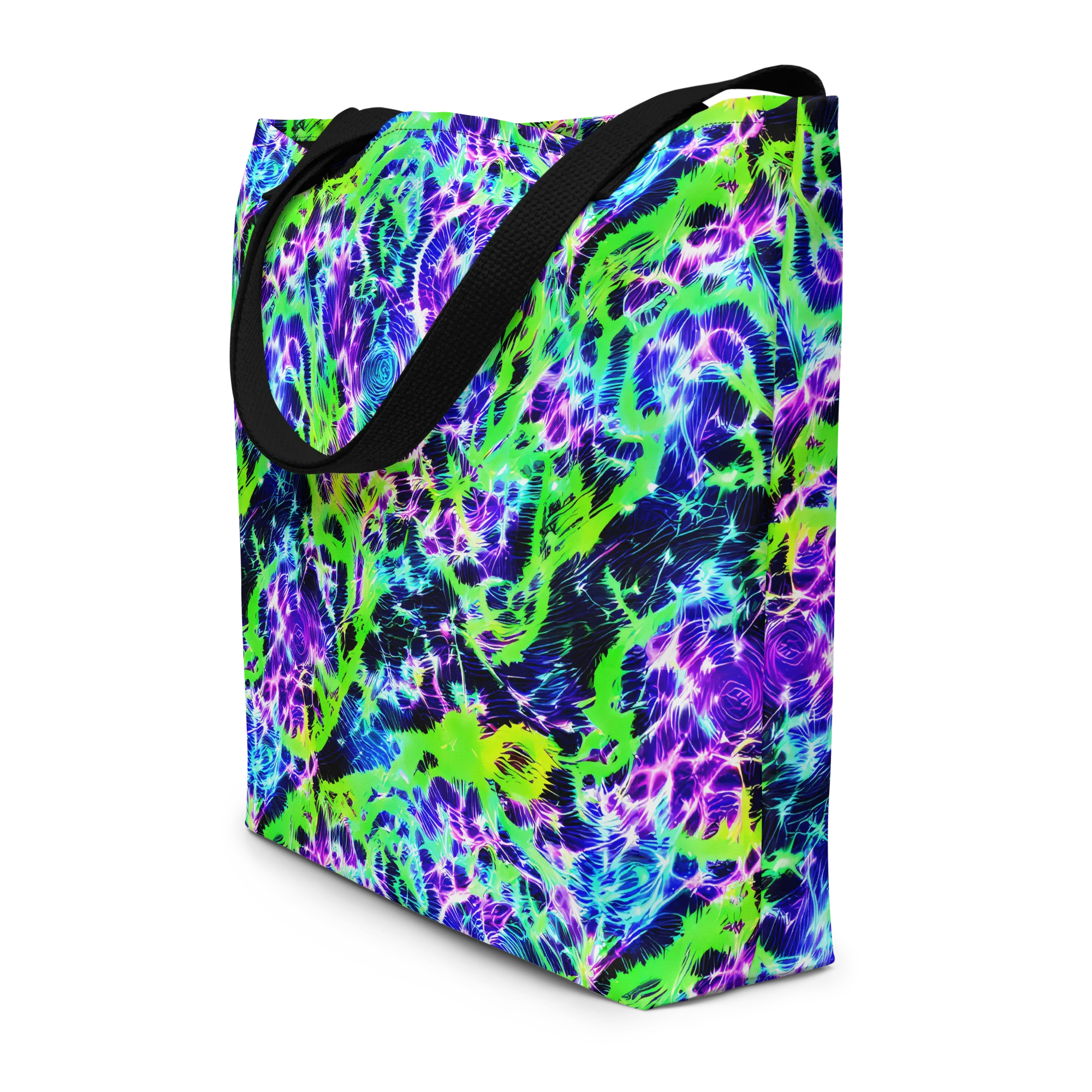 Plasma Spiral on Large Tote Bag W/ Pocket — Front