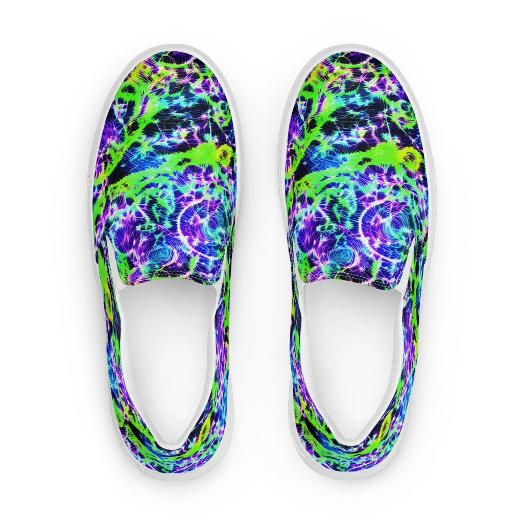 Plasma Spiral on Women's Slip-On Canvas Shoes — Front