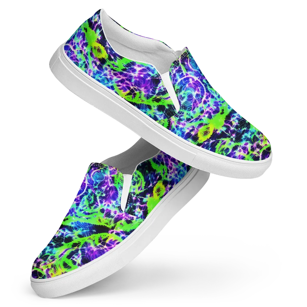 Plasma Spiral on Women's Slip-On Canvas Shoes — Front