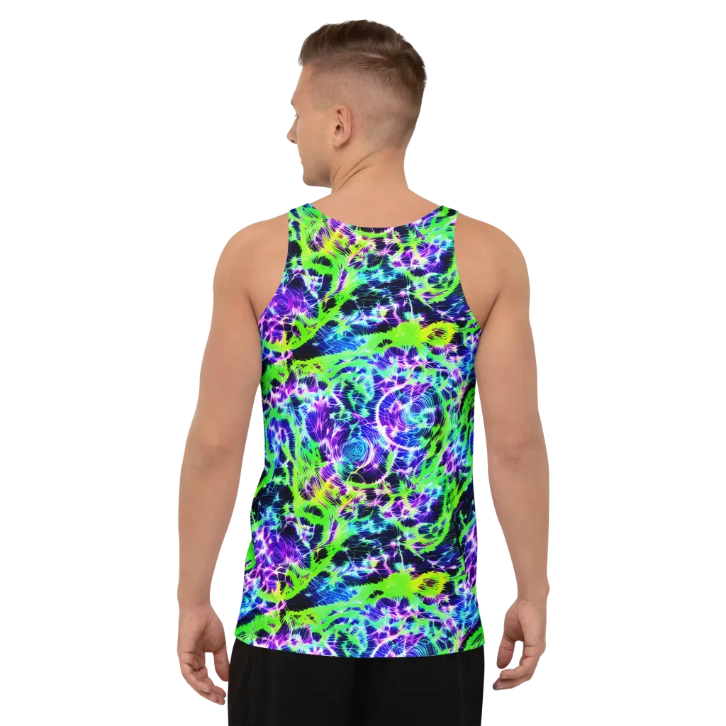 Plasma Spiral on Men's Tank Top — Back