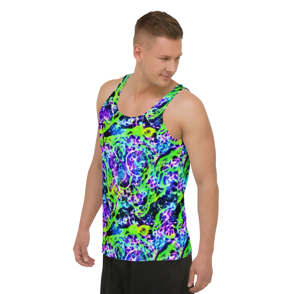 Plasma Spiral on Men's Tank Top — Left Front
