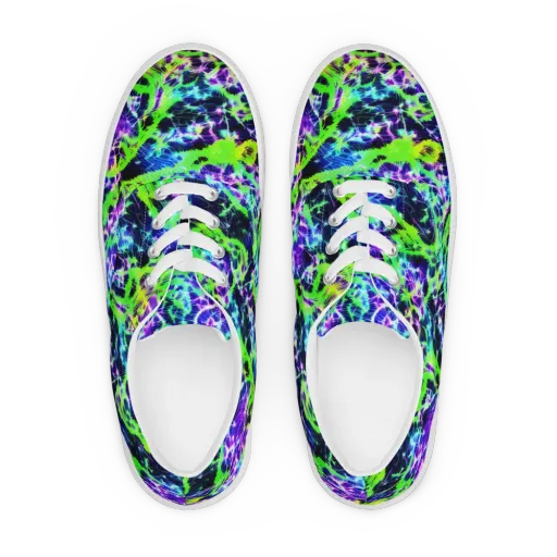 Plasma Spiral on a Men's Lace-Up Canvas Shoes