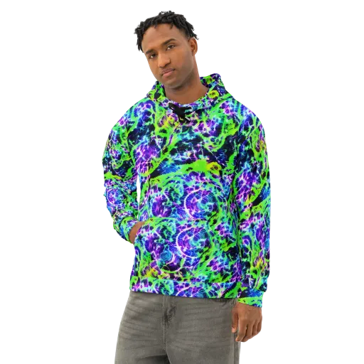 Plasma Spiral on a Cotton Hoodie
