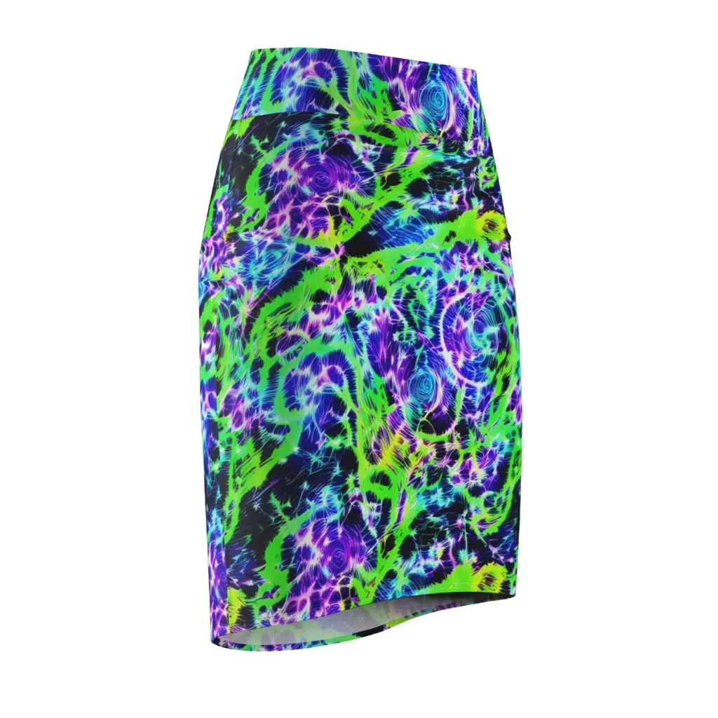 Plasma Spiral on Pencil Skirt — Front Side