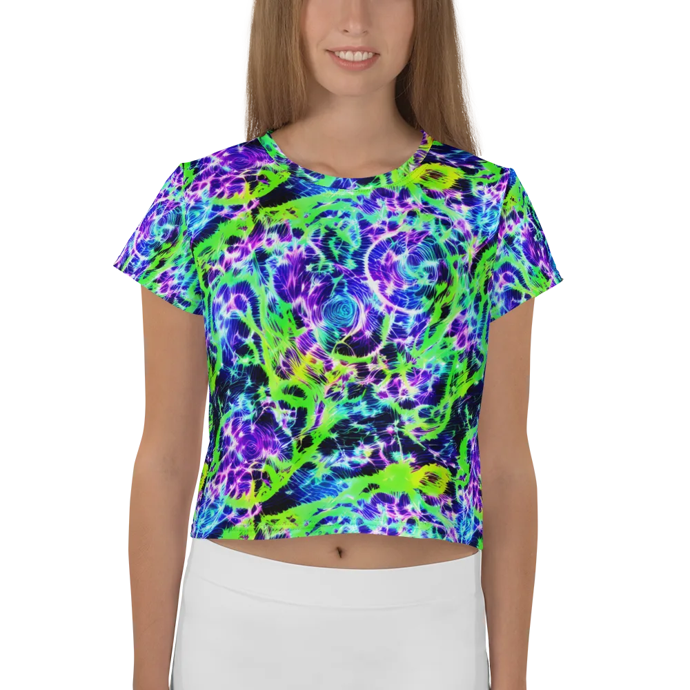 Plasma Spiral on Crop Tee — Front