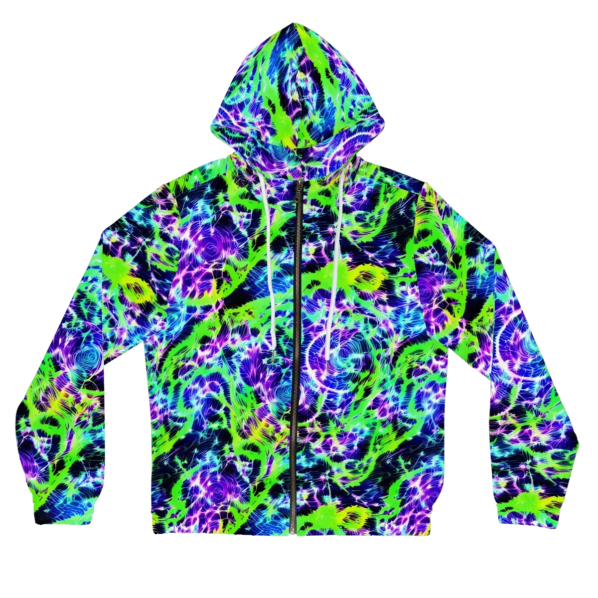 Plasma Spiral on Women's Full-Zip Hoodie — Front