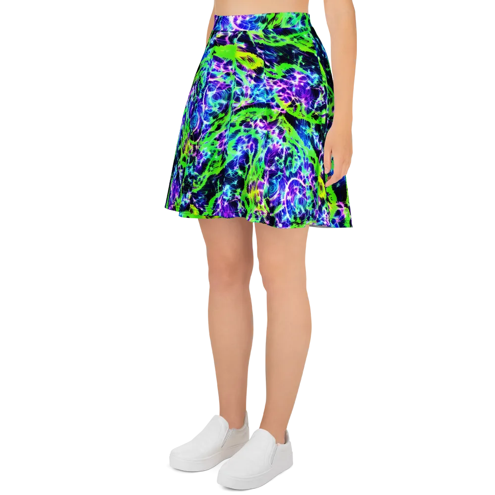 Plasma Spiral on Skater Skirt — Left
