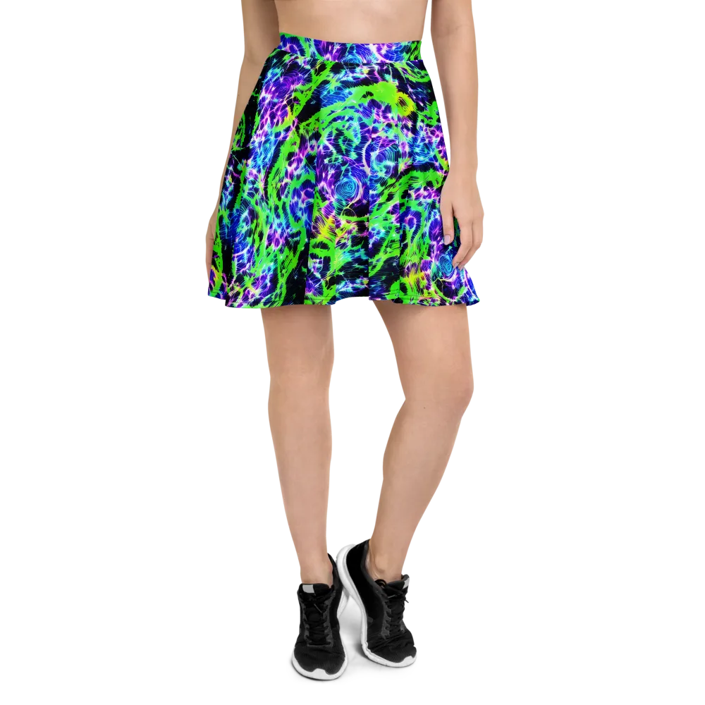 Plasma Spiral on Skater Skirt — Front