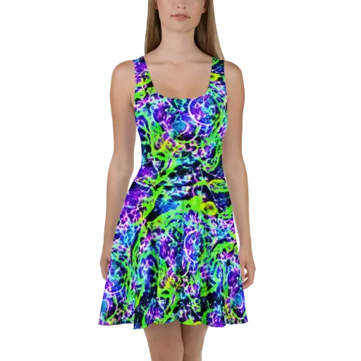 Plasma Spiral on a Skater Dress