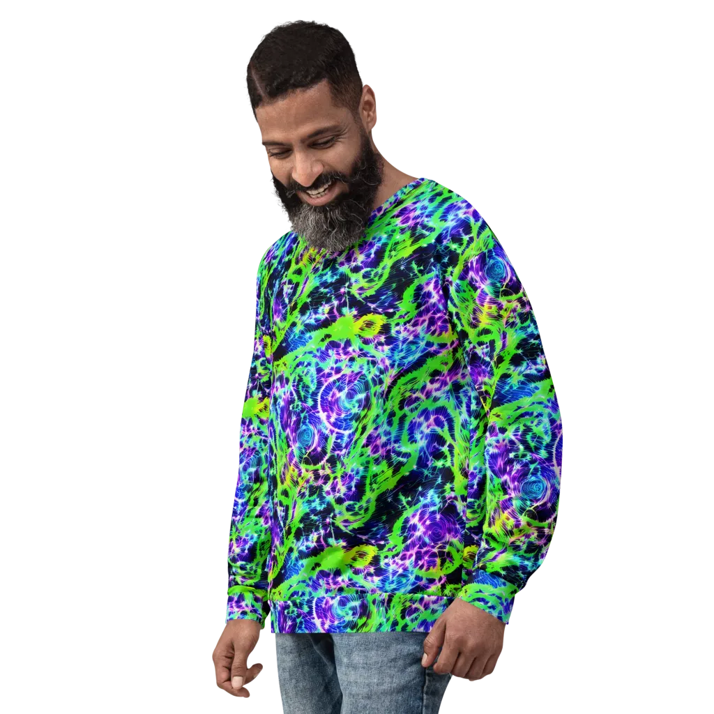 Plasma Spiral on Sweatshirt — Left Front