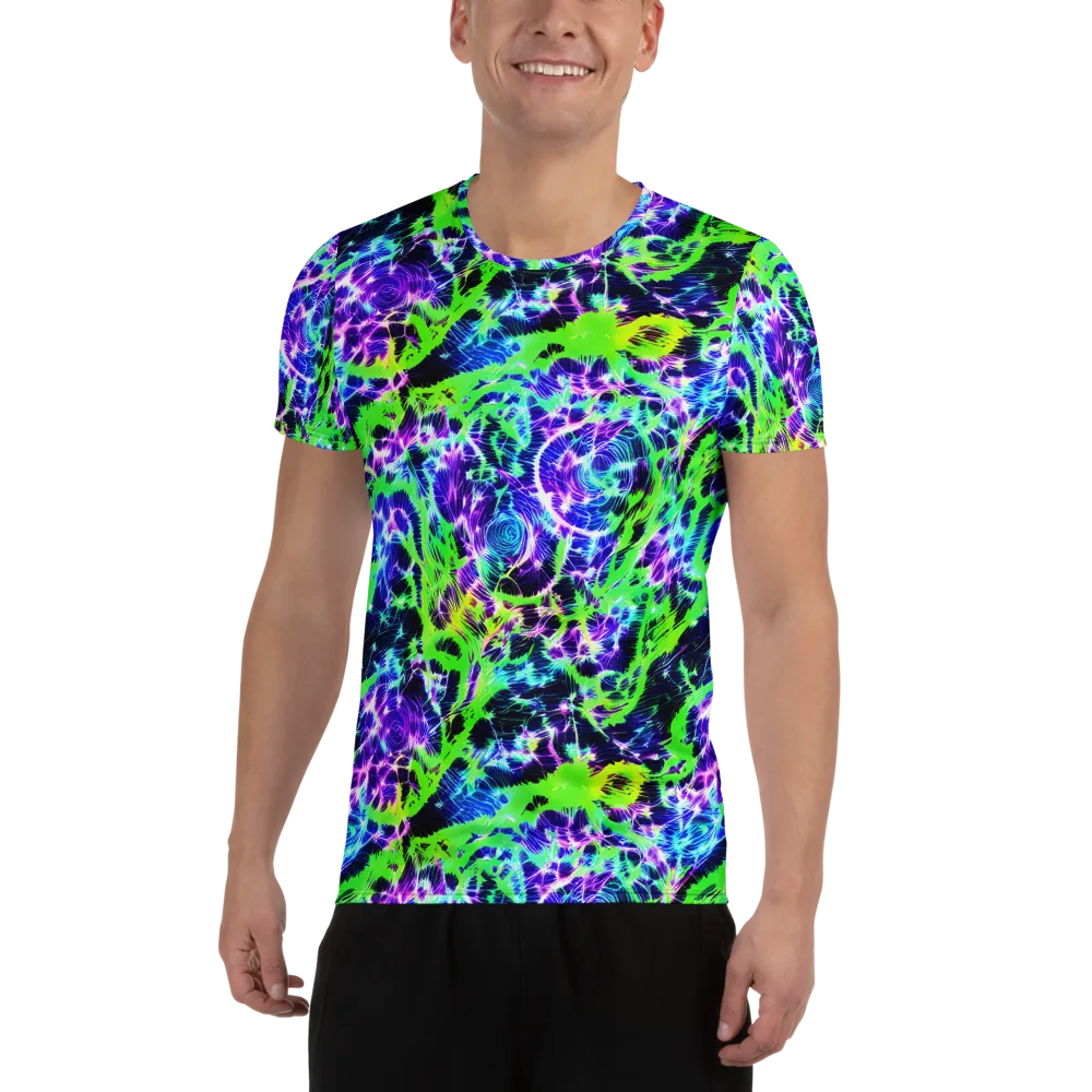 Plasma Spiral on Men's Athletic T-Shirt — Front