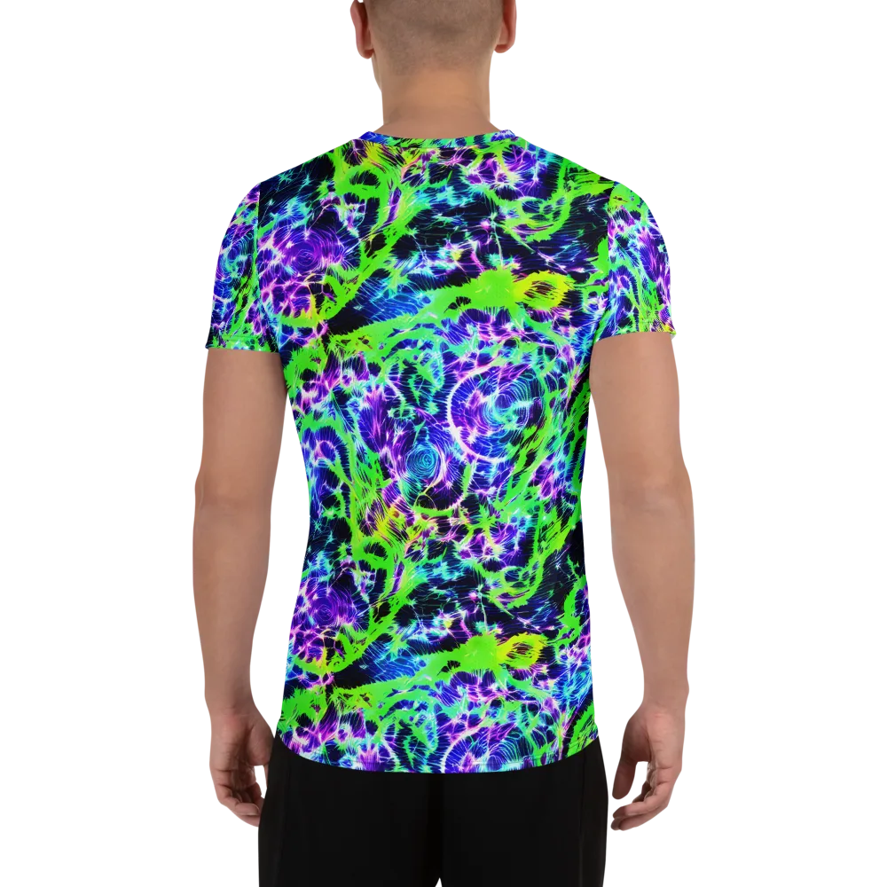 Plasma Spiral on Men's Athletic T-Shirt — Back