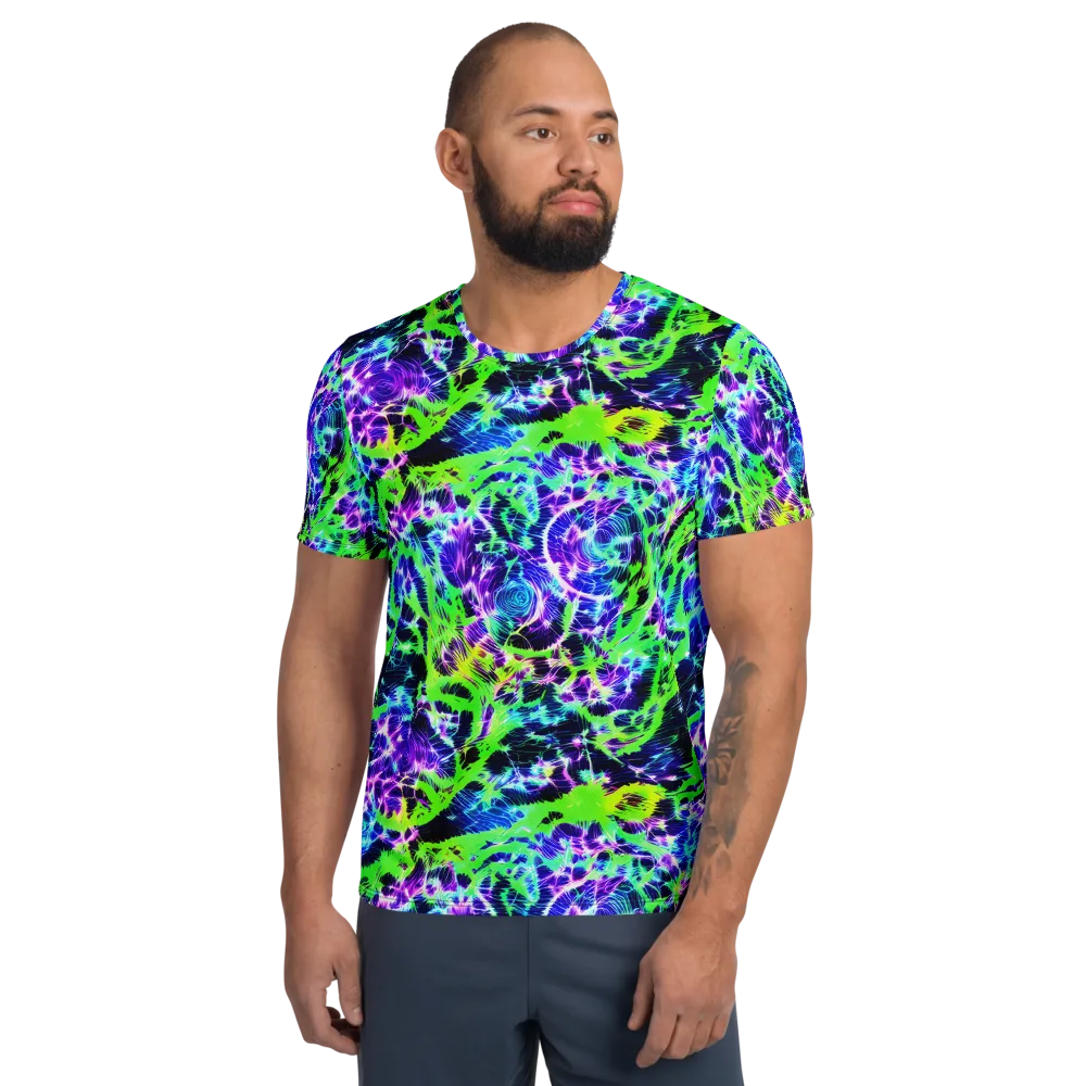 Plasma Spiral on Men's Athletic T-Shirt — Front