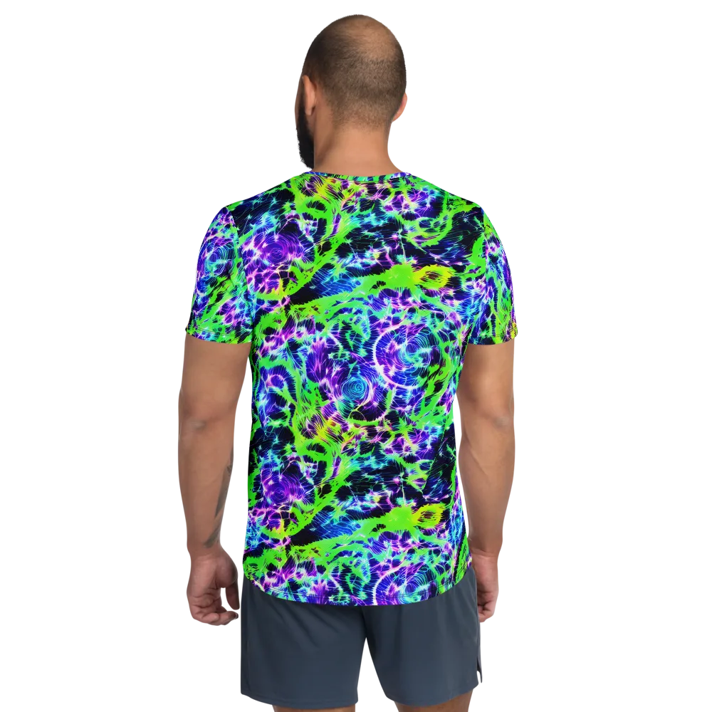 Plasma Spiral on Men's Athletic T-Shirt — Back