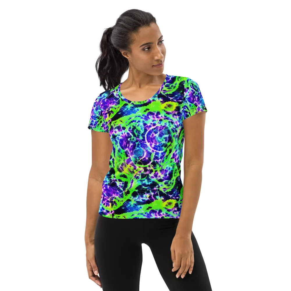Plasma Spiral on Women's Athletic T-Shirt — Front