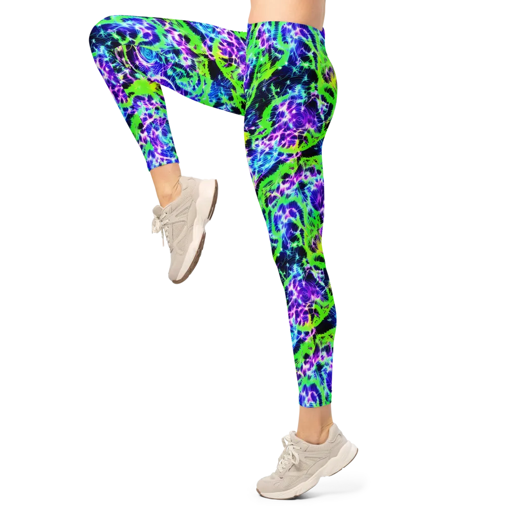Plasma Spiral on Leggings — Left